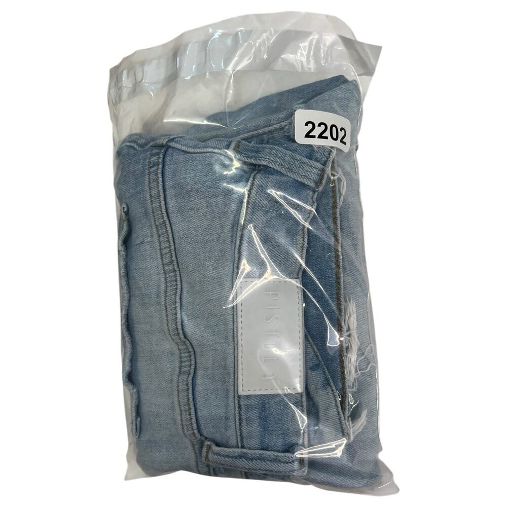 Pistola Jeans Womens 28 Blue Monroe Mid Rise Crop Cigarette Light Wash Straight - Picture 13 of 14